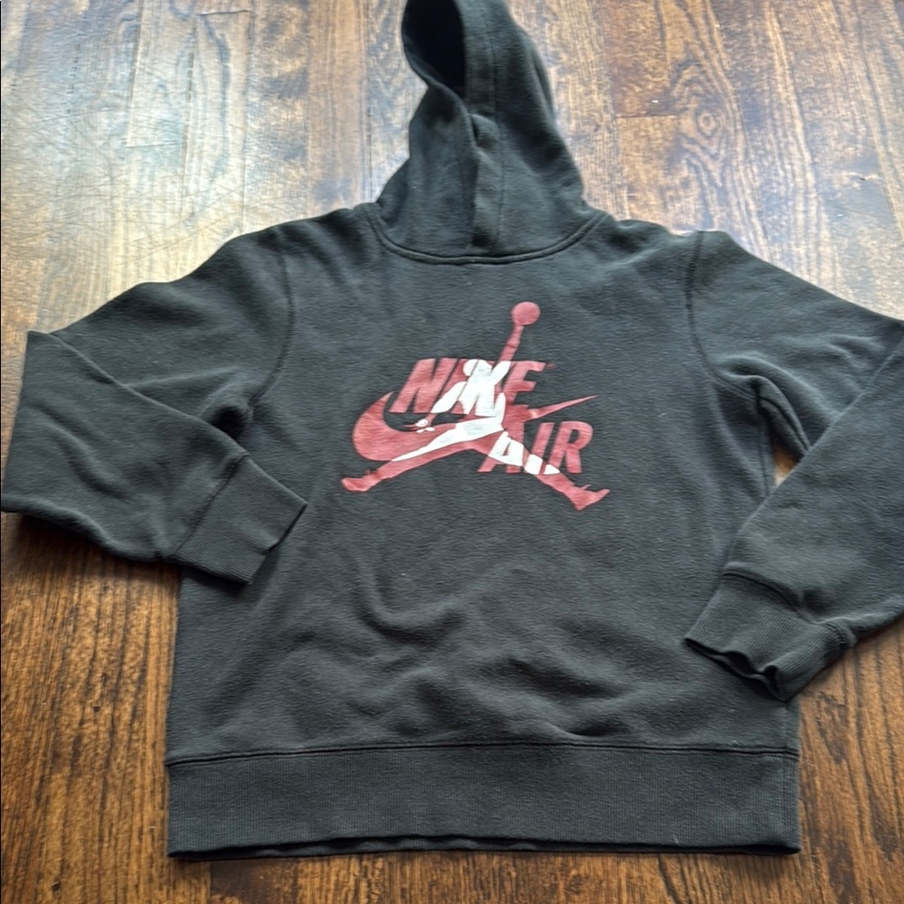 Nike Air Black and Red Hoodie youth size large
